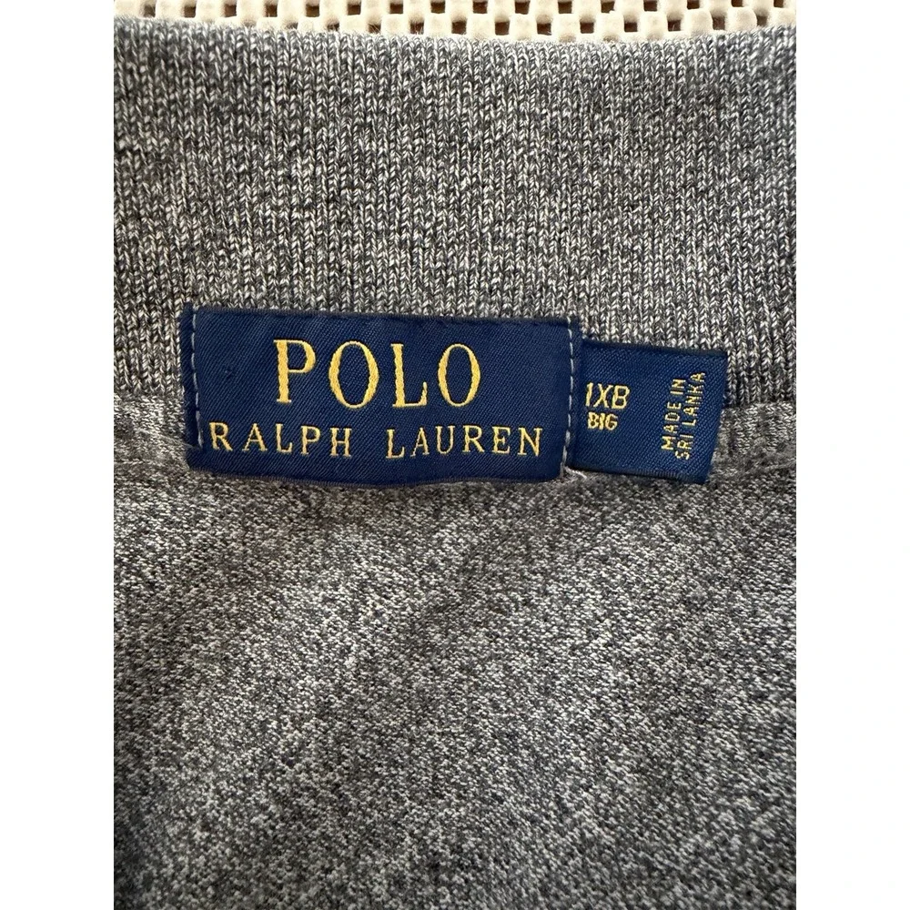 Mens Polo Ralph Lauren Big Pony Cotton Knit SS Shirt Size 1XB Big Grey Preppy
